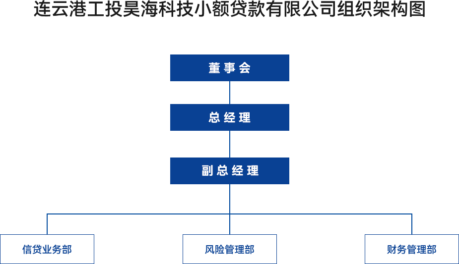 金融板塊-連云港工投昊?？萍夹☆~貸款有限公司組織架構(gòu)圖